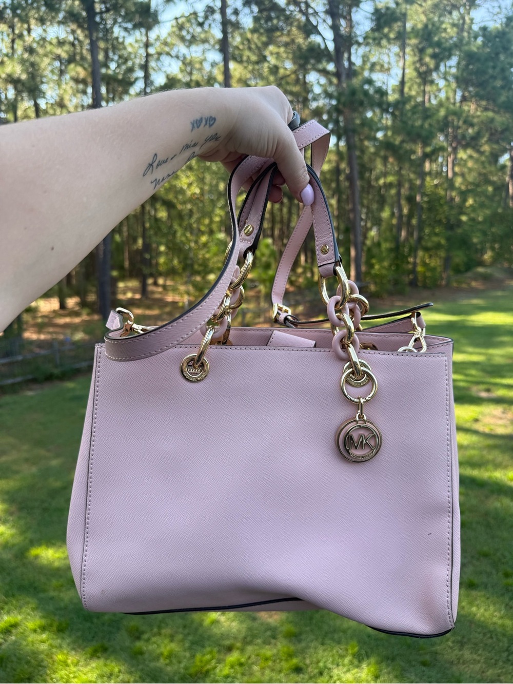 Michael Kors Pink Saffiano Leather Tote